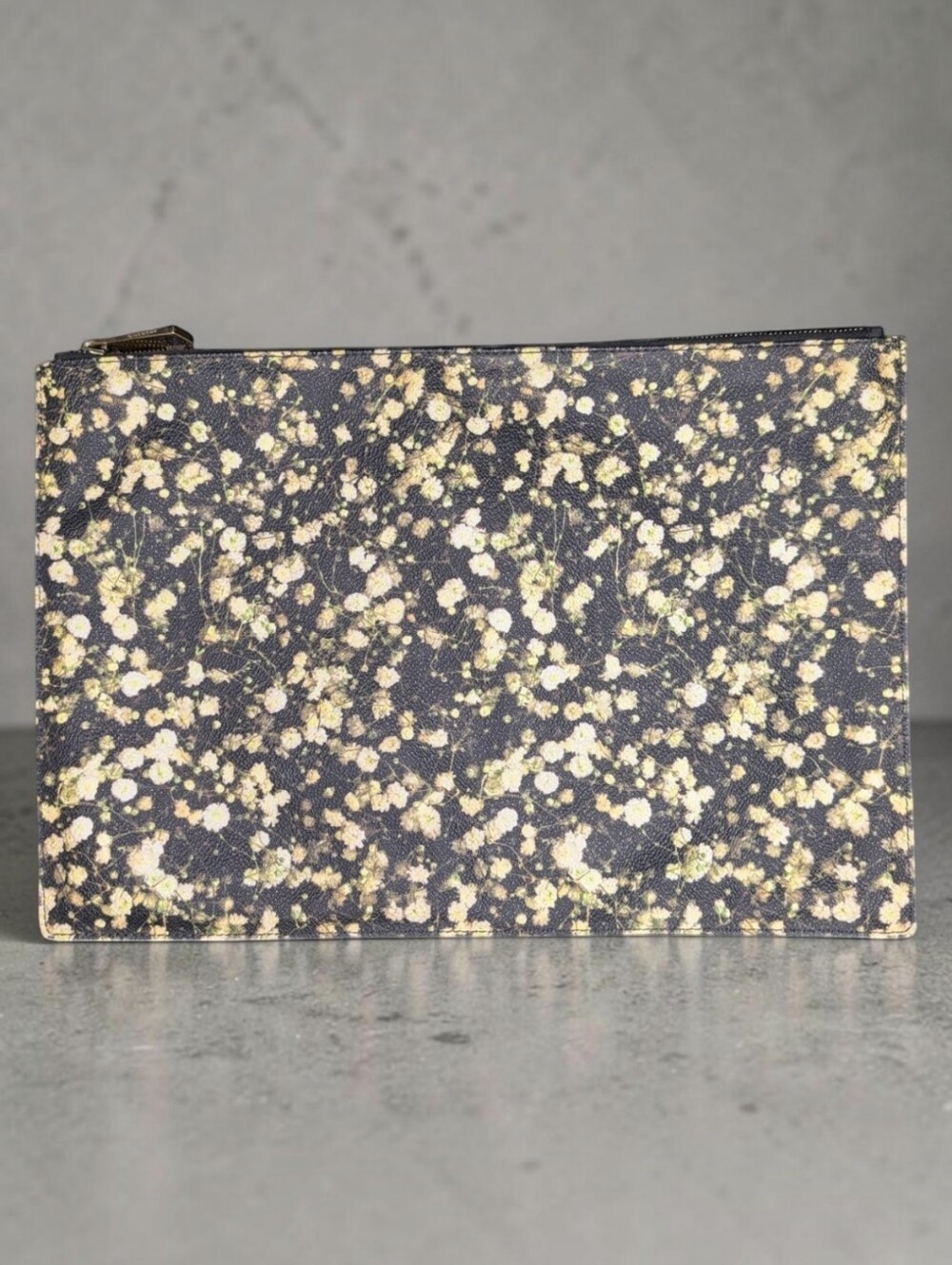 Givenchy Gypsophila Floral Black & White Pouch Clutch